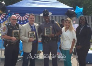 Each police department received a plaque of appreciation for their hard work in keeping the community safe.