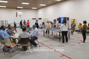 Ping-pong night had a great turnout, with guests enjoying game of table tennis and Bible studies simultaneously.